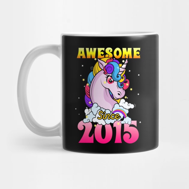 Funny Awesome Unicorn Since 2015 Cute Gift by saugiohoc994